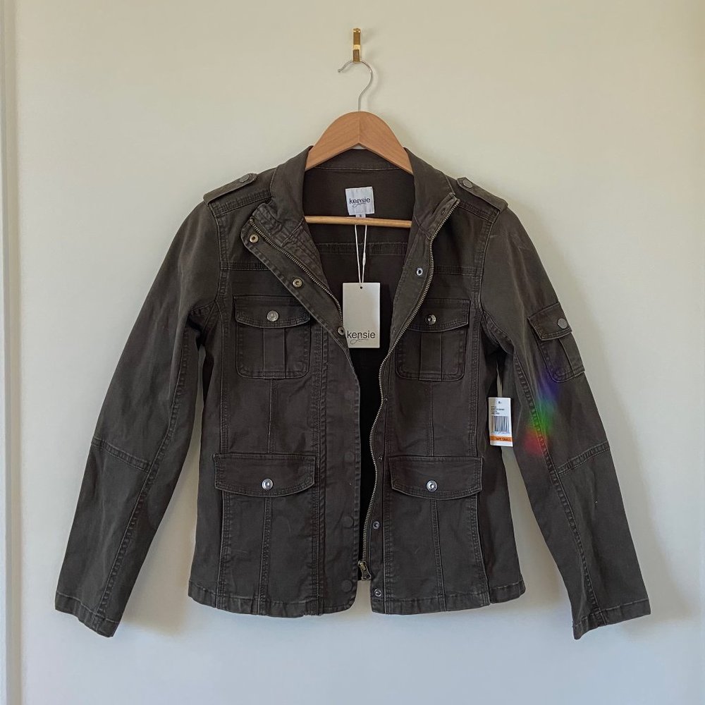 NWT Kensie Military Style Slim-fit Jacket Sz S